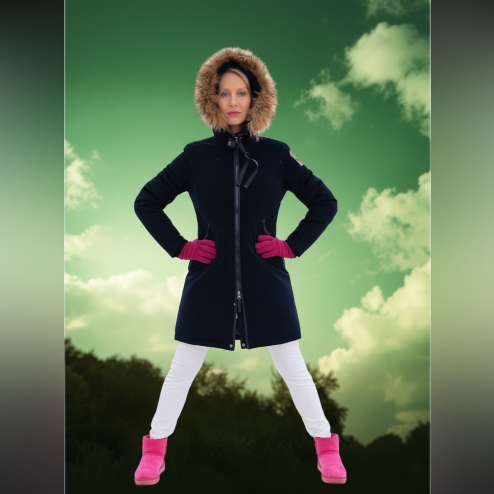 Parajumpers Long Bear Coat Black Velvet